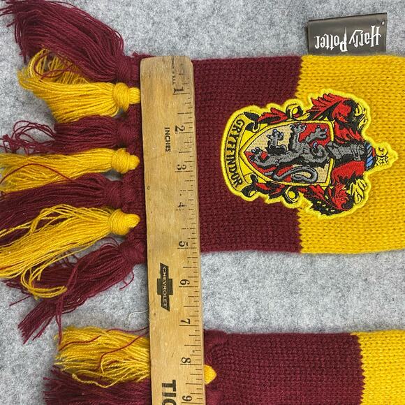 Harry Potter scarf striped it red yellow long 76 inch - Picture 4 of 5